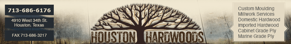 Houston Hardwoods' website banner